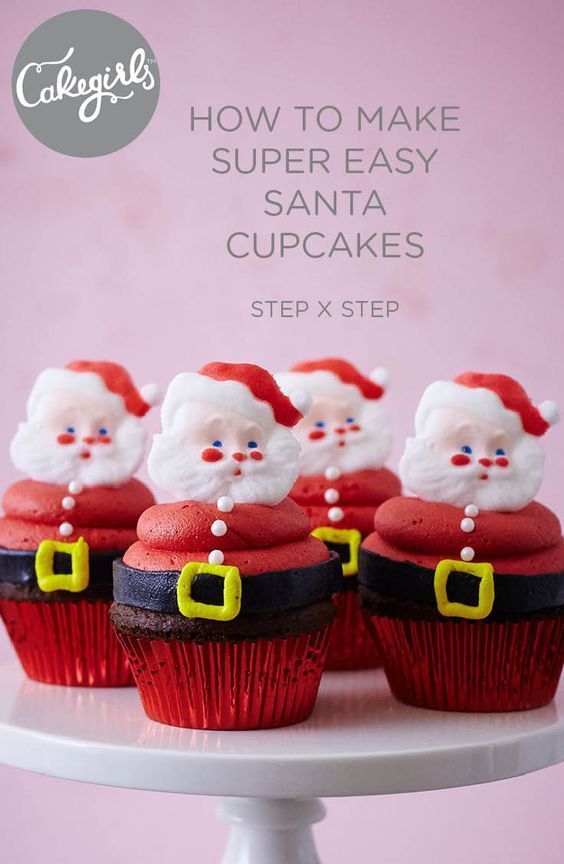 Easy Santa Cupcakes