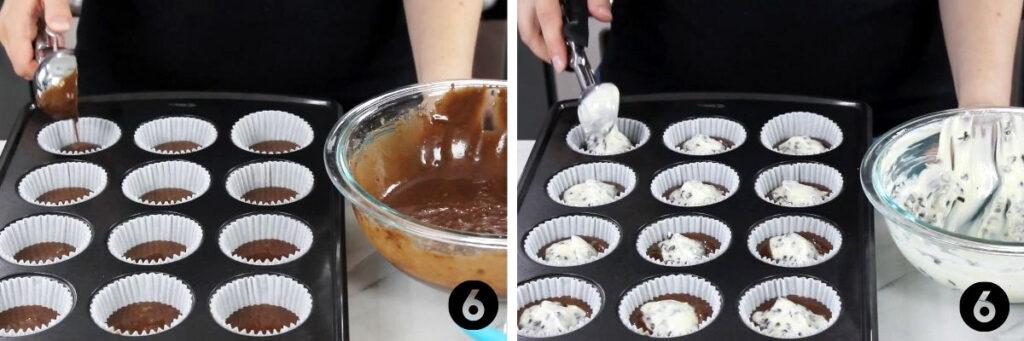 Black Bottom Cupcakes step 6