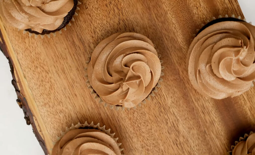 Guinness Chocolate Cupcakes frosting