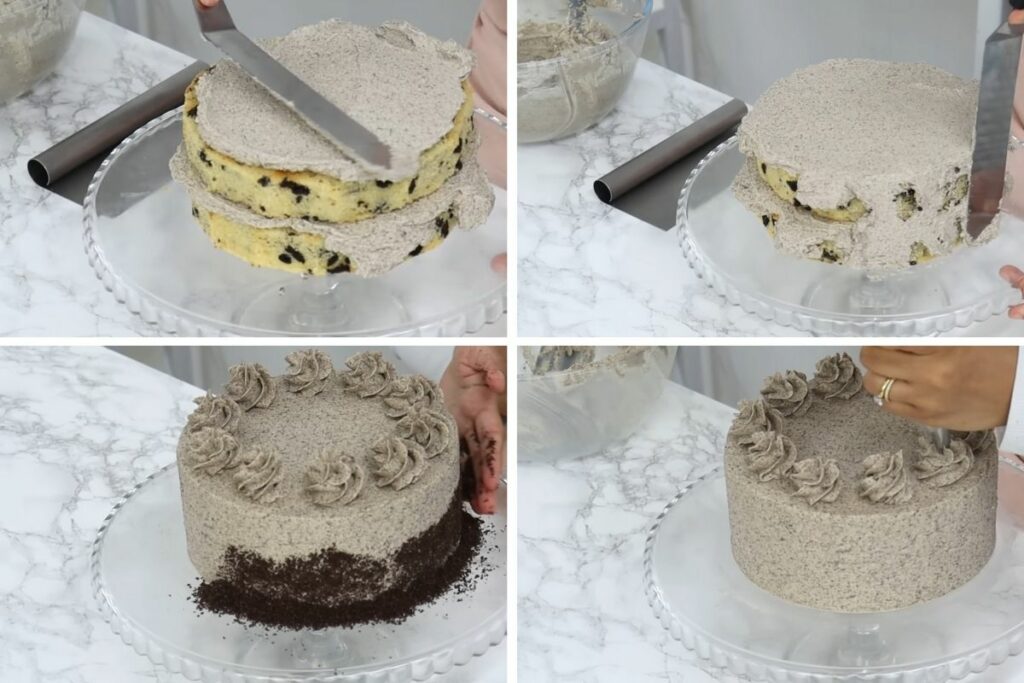 Cookies and Cream Cake decorated