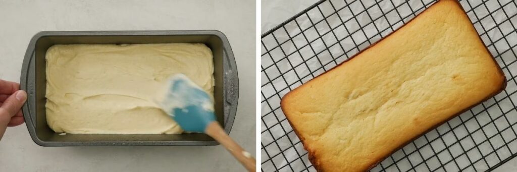 Iced Lemon Pound Cake baking