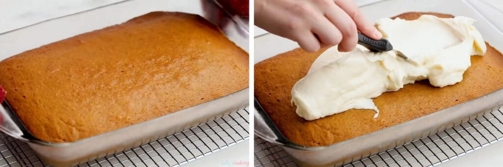 pumpkin spice cake batter preparation