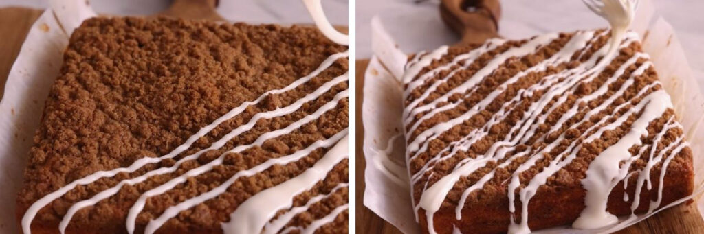 coffee cake and cheese frosting