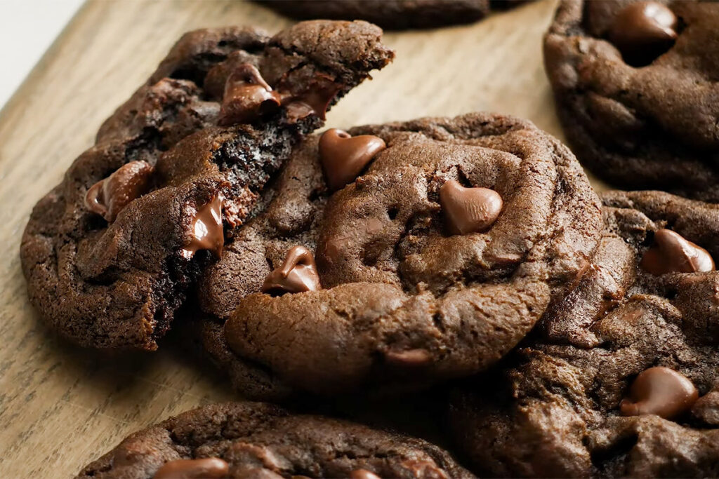 make Double Chocolate Chip Cookies