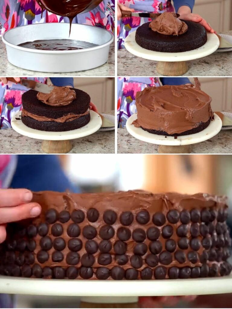 triple chocolate cake decorating