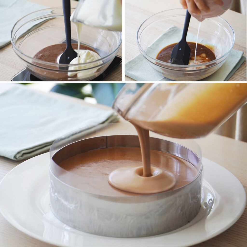 triple chocolate mousse cake filling