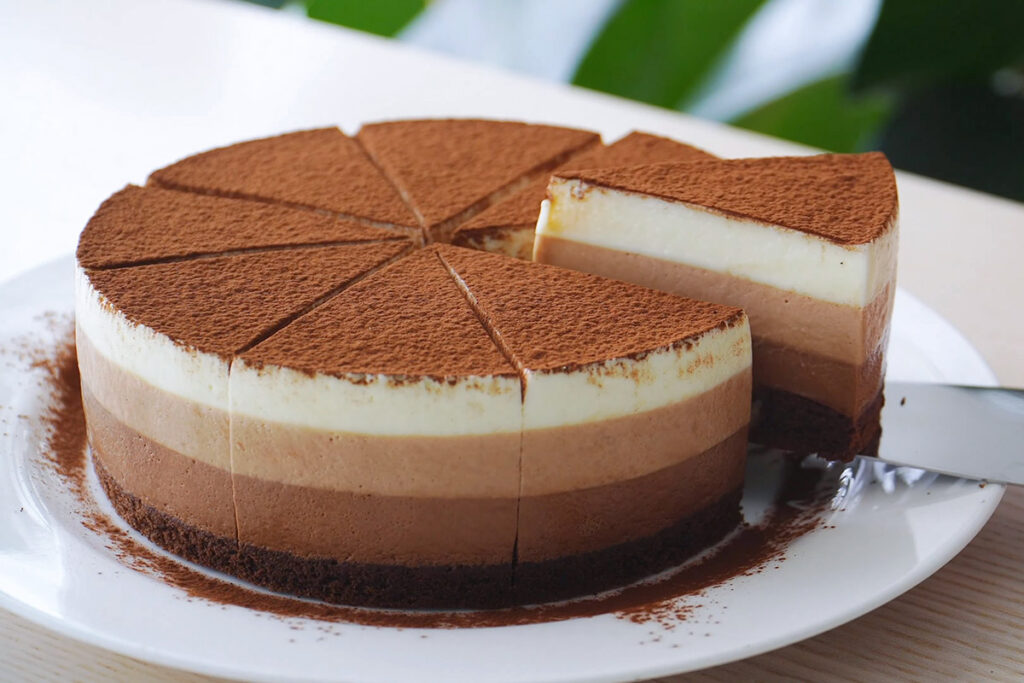 triple chocolate mousse cake recipe