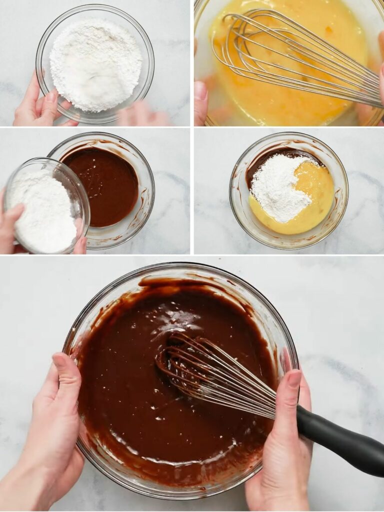 Chocolate Molten Lava Cake ingredient mix