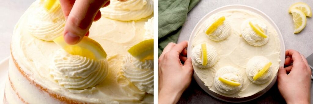 Lemon Layer Cake decorating