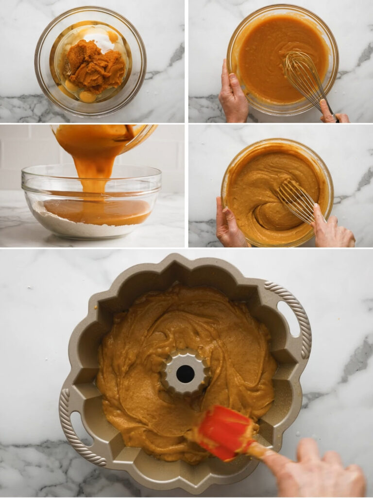 Pumpkin Bundt Cake batter