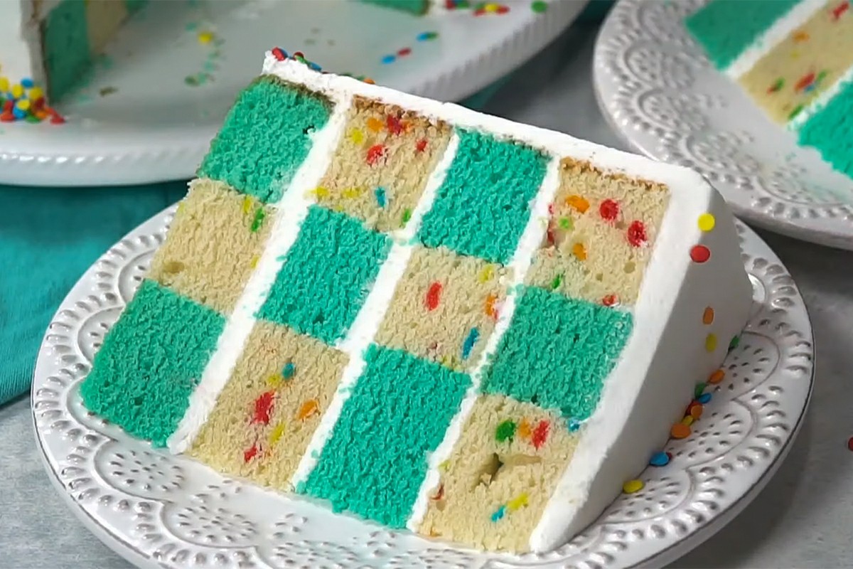 Checker Board Cake recipe