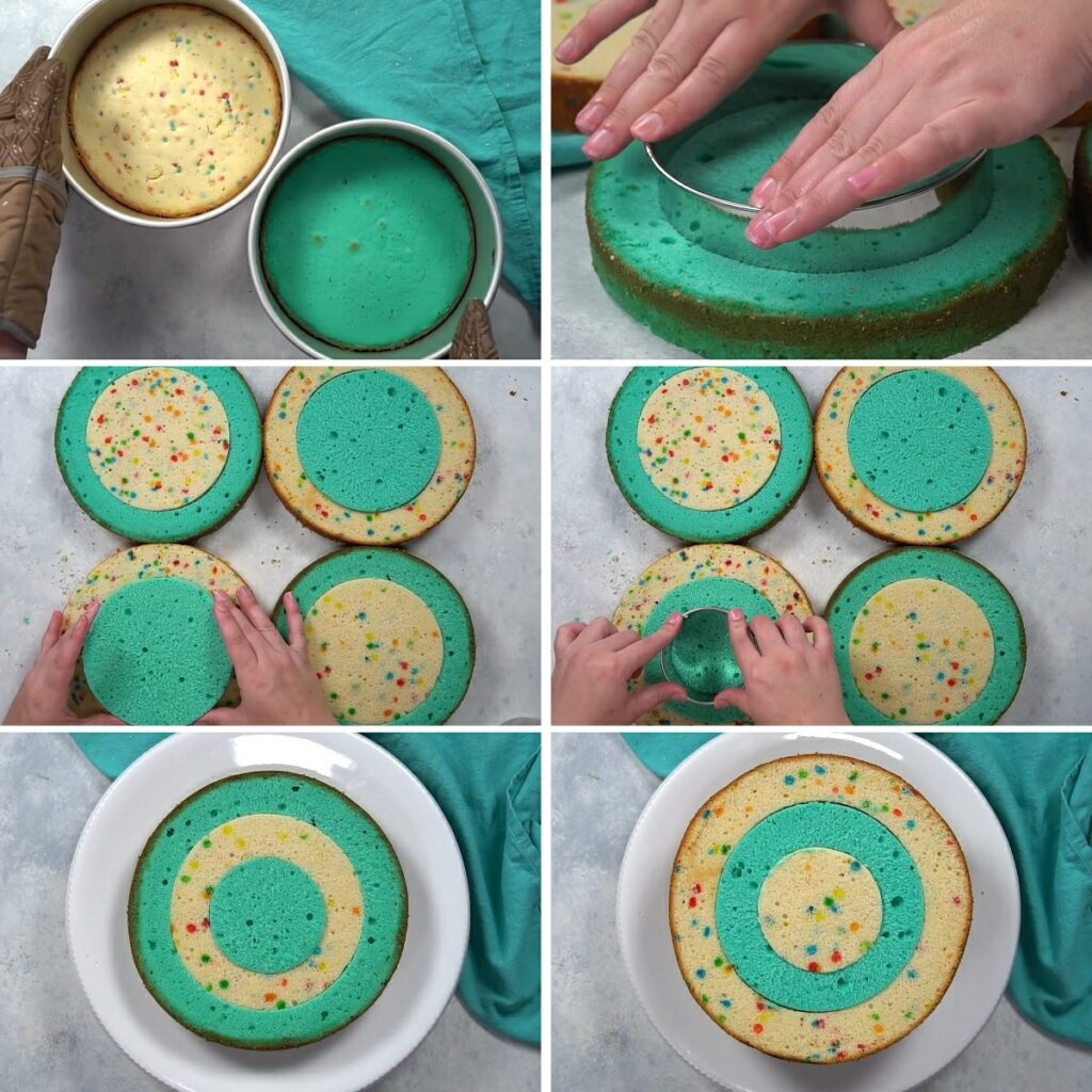 checker board cake assemble