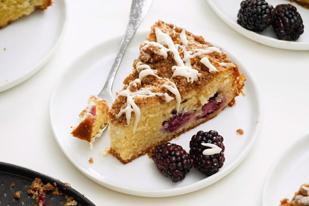 Blackberry Cream Cheese Crumb Cake
