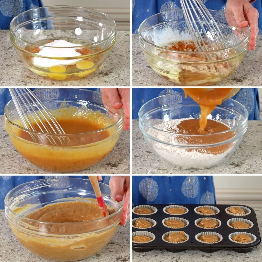Pumpkin Muffins step 2 3 4